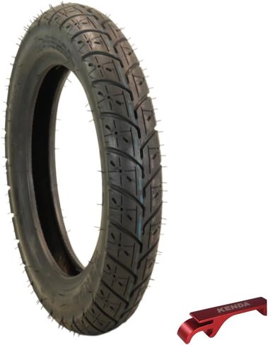 Kenda K329 120/90-10 56J Front/Rear Motorcycle Bias Tire - designed for scooter and moped enthusiasts, (120-90-10 56J) with Kenda Keychain in Saudi Arabia