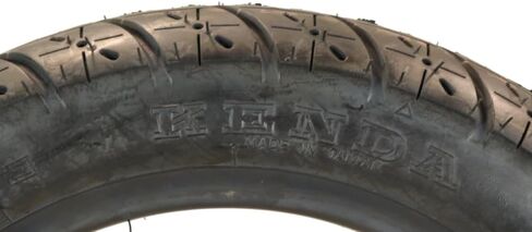 Kenda K329 120/90-10 56J Front/Rear Motorcycle Bias Tire - designed for scooter and moped enthusiasts, (120-90-10 56J) with Kenda Keychain in Saudi Arabia
