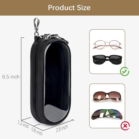 علبة نظارة مزدوجة واضحة ، حالة قراء نظارات ناعمة لـ 2 مع نوافذ PVC ، حقيبة نظارة شمسية مزدوجة للنساء الرجال in Kuwait