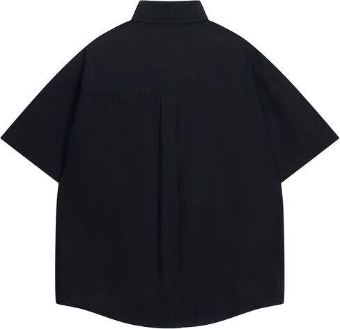 Aelfric Eden Men's Button أسفل القمصان المصنوعة يدويًا الأزهار القصيرة الأكمام القميص على Graffiti Necktie قمصان شاطئ الصيف in Kuwait