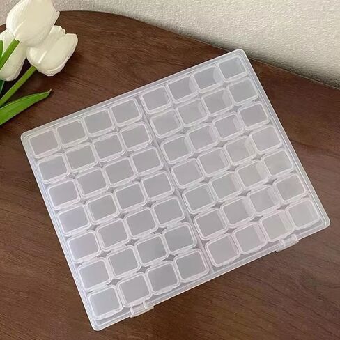 1 Pcs Large Capacity 56 Compartments Clear Jewellery Storage Box in Saudi Arabia