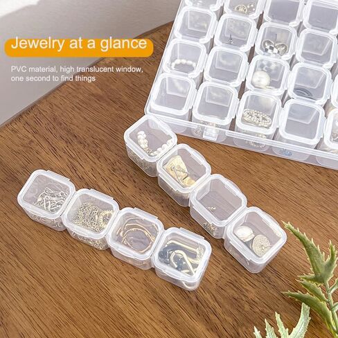 1 Pcs Large Capacity 56 Compartments Clear Jewellery Storage Box in Saudi Arabia