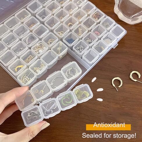 1 Pcs Large Capacity 56 Compartments Clear Jewellery Storage Box in Saudi Arabia