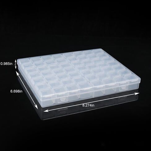 1 Pcs Large Capacity 56 Compartments Clear Jewellery Storage Box in Saudi Arabia