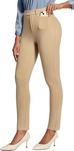 IUGA Stretchy Work Pants Women Pull On Skinny Dress Pants Women Slim Fit Office Teacher Business Casual Outfits with Pockets in Saudi Arabia