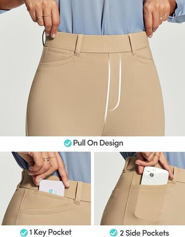IUGA Stretchy Work Pants Women Pull On Skinny Dress Pants Women Slim Fit Office Teacher Business Casual Outfits with Pockets in Saudi Arabia