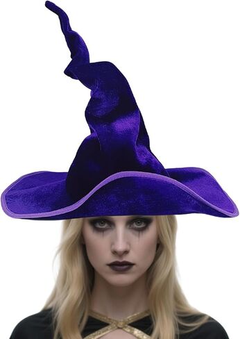 Halloween Wide Brim Witch Twist Hat Decoration for Women Adult Masquerade Cosolay Party Costume Accessory in Saudi Arabia