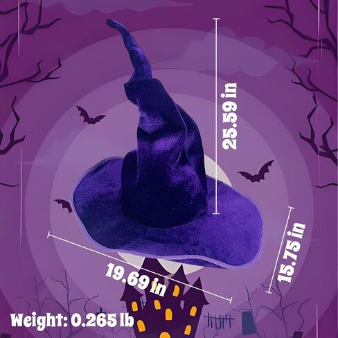 Halloween Wide Brim Witch Twist Hat Decoration for Women Adult Masquerade Cosolay Party Costume Accessory in Saudi Arabia