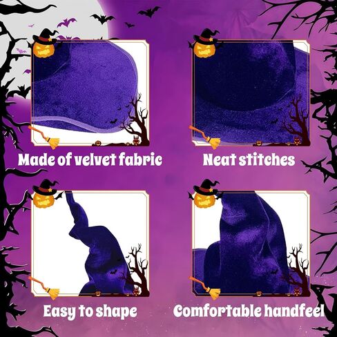 Halloween Wide Brim Witch Twist Hat Decoration for Women Adult Masquerade Cosolay Party Costume Accessory in Saudi Arabia