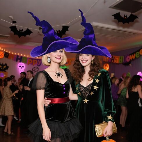 Halloween Wide Brim Witch Twist Hat Decoration for Women Adult Masquerade Cosolay Party Costume Accessory in Saudi Arabia