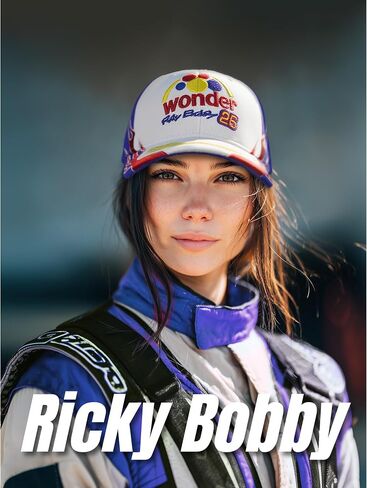 Talladega Nights Ricky Bobby Hat للرجال للنساء البالغين ، أزياء عيد الهالوين Wonder Bread Cap in Saudi Arabia