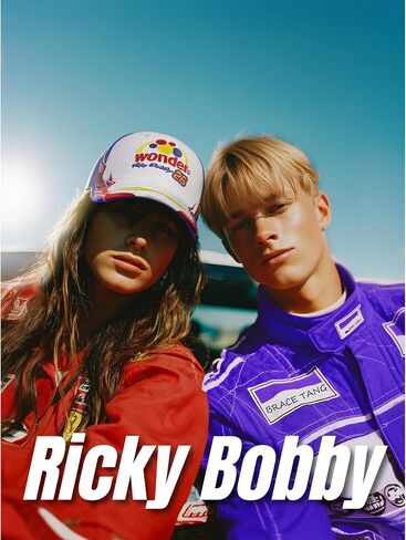 Talladega Nights Ricky Bobby Hat للرجال للنساء البالغين ، أزياء عيد الهالوين Wonder Bread Cap in Saudi Arabia