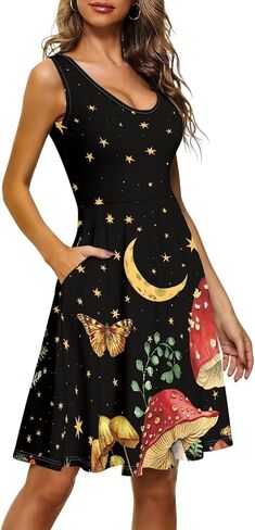 Casual Sleeveless A-Line Dresses for Women Tank Top Dress with Pockets XS - 4XL in Kuwait