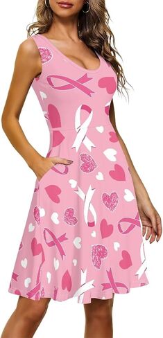Casual Sleeveless A-Line Dresses for Women Tank Top Dress with Pockets XS - 4XL in Kuwait