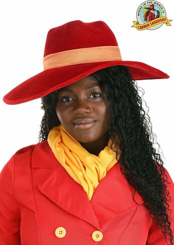 Carmen Sandiego Costume Hat - Velvet Finish مع شريط مرن وسلك ، مرخص رسميًا in Saudi Arabia