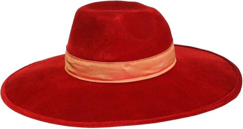Carmen Sandiego Costume Hat - Velvet Finish مع شريط مرن وسلك ، مرخص رسميًا in Saudi Arabia