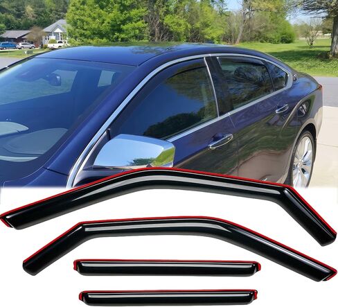 Rainproof Side Window Wind Deflectors for 2018-2025 Ford Focus Hatchback & Sedan, in-Channel Sun Rain Guard Sets,Window Visors for Cars,Vent Deflector for Ford Focus 19-25 Sedan FO112-IN in Saudi Arabia
