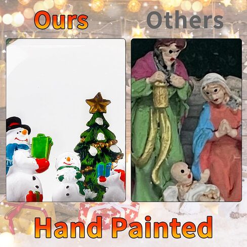 Christmas Snow Globe Lantern, Musical Lighted Snowman and Tree Snow Globes with 6H Timer, Battery & USB Operated Spinning and Swirling Glitter Snow Globes Christmas Decorations in Kuwait