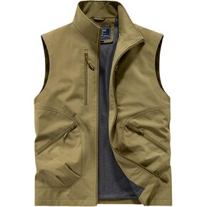 فائدة سترة للرجال صيد الجولف سفر المشي لمسافات طويلة صور الملابس خفيفة الأكياس مع جيوب in Kuwait