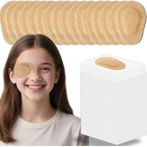 100 pcs لاصق بقع العين للأطفال ، رقعة العين الطبية قابلة للتخلص من التخلص من البول لزواج اللاتكس البطيء اللاتكس للرضيع للأطفال ، 2.95 × 1.97 بوصة ، لون عاري in Kuwait