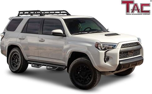 TAC Running Boards الخطوات الجانبية FIT 2010-2024 Toyota 4Runner (باستثناء 10-13 SR5/10-24 Limited/20-21 Nightshade Edition/22-24 TRD Sport) | 4 "إسقاط قضبان nerf 2pcs in Kuwait