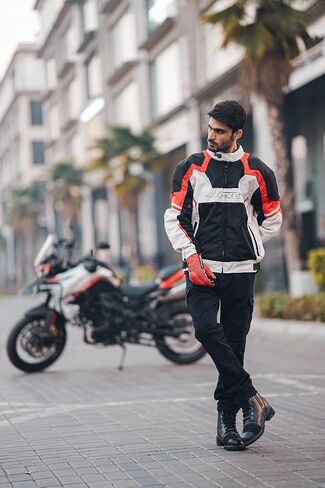 J.A.G. Motorcycle Cargo Pants for Men – Slim Fit Riding Jeans Twill Fabric, CE Level 2 Armor & Aramid Protective Lining in Kuwait