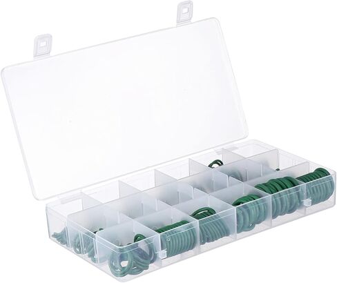 Popetpop 265pcs طعمة مطاطية مجموعة ضيقة متينة حلقة الختم حلقة تصحيحات السباكة إصلاح صندوق تخزين مع الرسم البياني مرونة عالية للهواء in Saudi Arabia