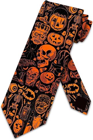 Three Rooker Halloween Icon Ties Mens Holiday Necktie Horror Tie in Saudi Arabia