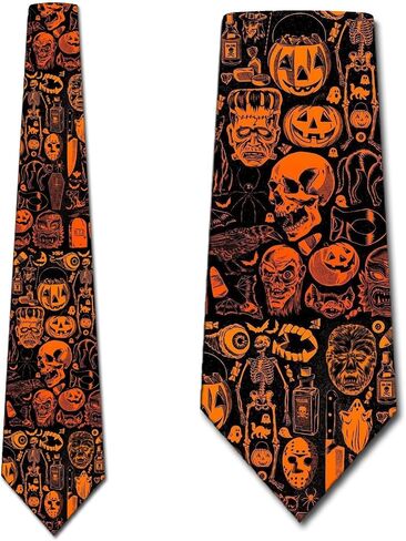 Three Rooker Halloween Icon Ties Mens Holiday Necktie Horror Tie in Saudi Arabia