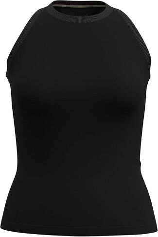 Smartwool Women's Intraknit Active Merino Wool Tank (Slim Fit), Black-Charcoal, Small in Saudi Arabia