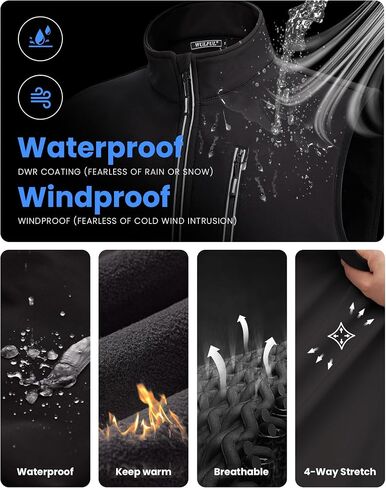 Wulful للرجال مقاوم للرياح خفيفة الوزن ملابس غولف ملابس خارجية مع جيوب ، سترة Softshell بلا أكمام للسفر المشي لمسافات طويلة الجري in Saudi Arabia