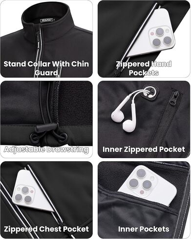 Wulful للرجال مقاوم للرياح خفيفة الوزن ملابس غولف ملابس خارجية مع جيوب ، سترة Softshell بلا أكمام للسفر المشي لمسافات طويلة الجري in Saudi Arabia