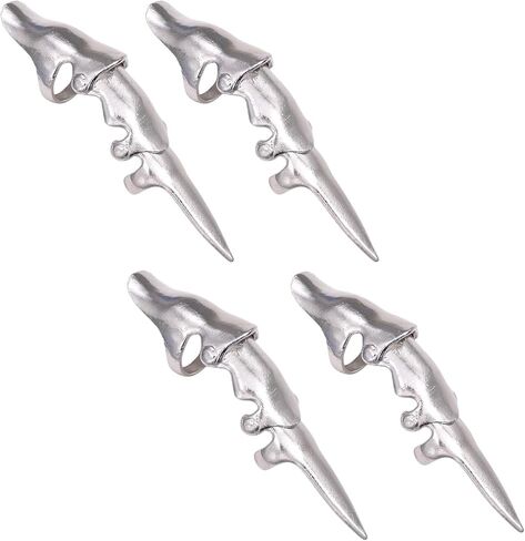 Globleland 4 pcs alloy full apploy ring flase silver knuckle knuckle knuckle fingers claws claws full finger found ade loop for halloween party cosplay assplay accsities jewelry in Saudi Arabia