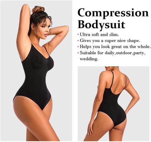 RGLUX Beauty Tummy Control Body Suits For Women Shapewear Bodysuit Adjustable comfort 78% Nylon, 22% Spandex in Saudi Arabia