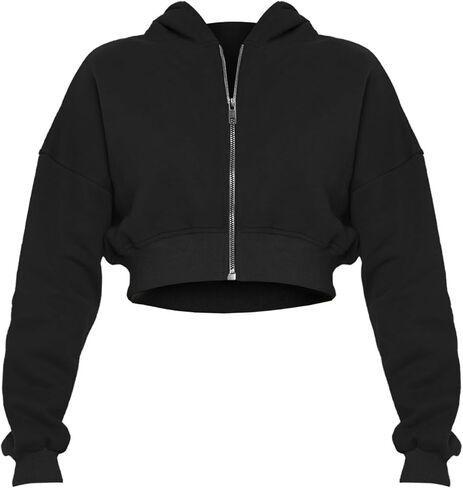 zip up hoodies للنساء المزروعة بالبلوزات ذات الأكمام الطويلة المقنعين العصرية in Kuwait