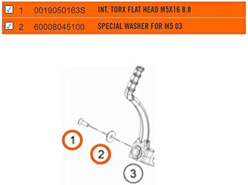 جديد OEM KTM Kickstarter Screw & Washer Kit 50 SX MINI SXS 2009-2022 in Kuwait