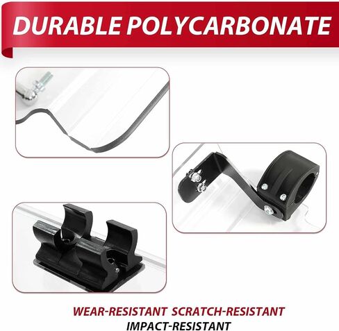 HECASA 2-In-1 Folding Windshield Compatible with 2016+ Honda Pioneer 1000 1000-5 1000-6 Scratch Resistant Hard Flip Down Windscreen in Saudi Arabia