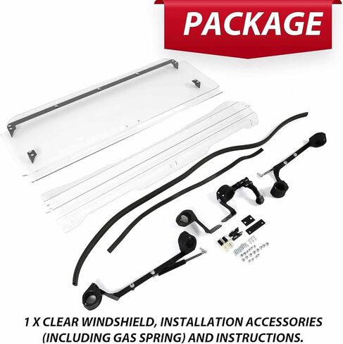 HECASA 2-In-1 Folding Windshield Compatible with 2016+ Honda Pioneer 1000 1000-5 1000-6 Scratch Resistant Hard Flip Down Windscreen in Saudi Arabia