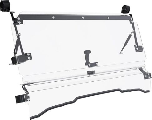 HECASA 2-In-1 Folding Windshield Compatible with 2016+ Honda Pioneer 1000 1000-5 1000-6 Scratch Resistant Hard Flip Down Windscreen in Saudi Arabia