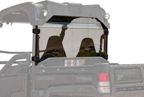 الزجاج الأمامي الخلفي SuperAtv لعام 2004+ John Deere Gator HPX / 620i / 825i / XUV 850 / XUV 855D / 625I (انظر التركيب) | مصنوع من 1/4 بوصة لبولي كربونات الضوء - 250x أقوى من الزجاج | الولايات المتحدة الأمريكية مصنوعة in Kuwait
