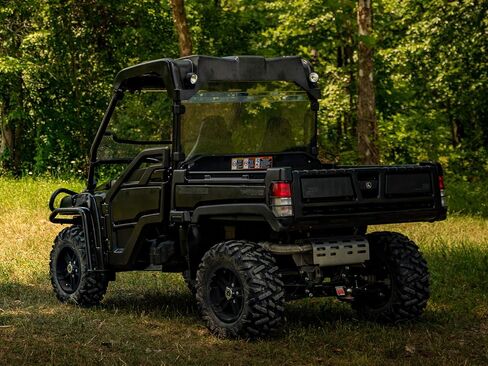 الزجاج الأمامي الخلفي SuperAtv لعام 2004+ John Deere Gator HPX / 620i / 825i / XUV 850 / XUV 855D / 625I (انظر التركيب) | مصنوع من 1/4 بوصة لبولي كربونات الضوء - 250x أقوى من الزجاج | الولايات المتحدة الأمريكية مصنوعة in Kuwait