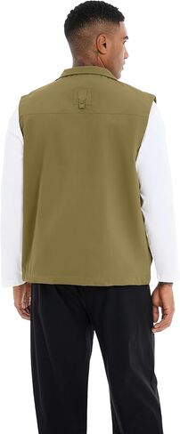 فائدة سترة للرجال صيد الجولف سفر المشي لمسافات طويلة صور الملابس خفيفة الأكياس مع جيوب in Kuwait