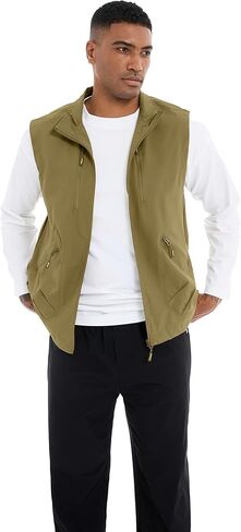 فائدة سترة للرجال صيد الجولف سفر المشي لمسافات طويلة صور الملابس خفيفة الأكياس مع جيوب in Kuwait