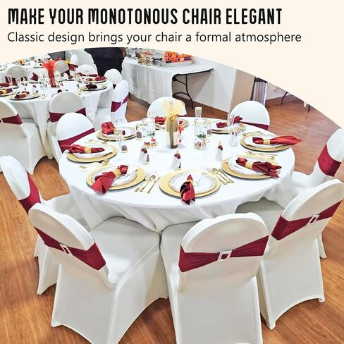 2 Pack White Stretch Polyester Spandex Chair Covers Universal Washable Removable Chair Slipcovers Protector for Wedding Banquet Events Party Dining Decoration in Saudi Arabia
