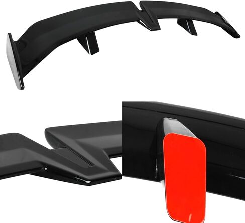 54 بوصة عالمي خلفي الجذع المفسد برو طراز الجذع Trunk Wing Car Spoiler مع لاصق ، نظرة ألياف الكربون in Kuwait