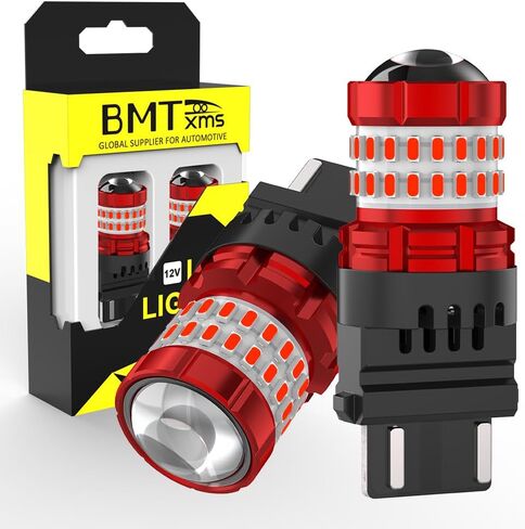 BMT xms 3157 LED Strobe Brake Lights Bulbs - 300% Brighter 3156 3047 3057 3457 4157 4057 Red Flashing Stop Tail Lights, 2Pcs in Saudi Arabia