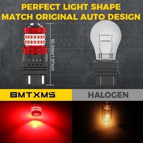 BMT xms 3157 LED Strobe Brake Lights Bulbs - 300% Brighter 3156 3047 3057 3457 4157 4057 Red Flashing Stop Tail Lights, 2Pcs in Saudi Arabia