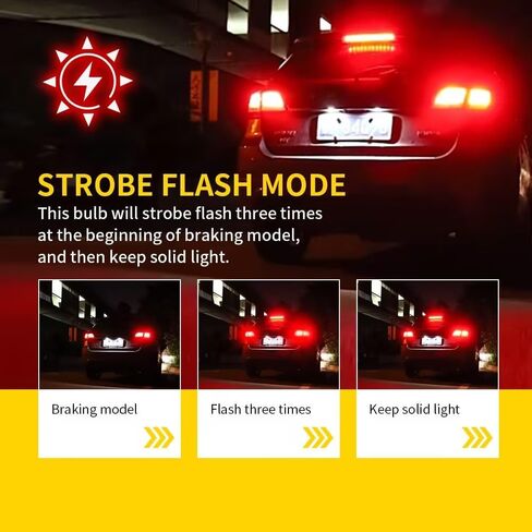 BMT xms 3157 LED Strobe Brake Lights Bulbs - 300% Brighter 3156 3047 3057 3457 4157 4057 Red Flashing Stop Tail Lights, 2Pcs in Saudi Arabia