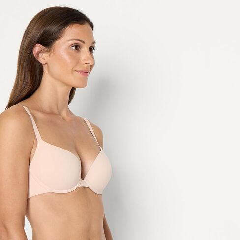 Amazon Essentials Women's Microfiber Lined Push Up Plunge Bra, Pack of 2 in Saudi Arabia