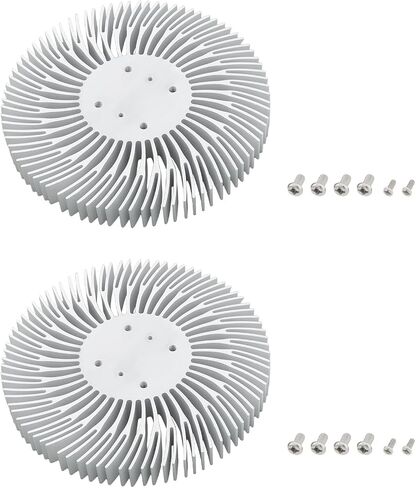 2pcs 90mmx10mm مستدير الألومنيوم بالوعة حرارة الحرارة تبريد 10 واط مصباح LED in Kuwait